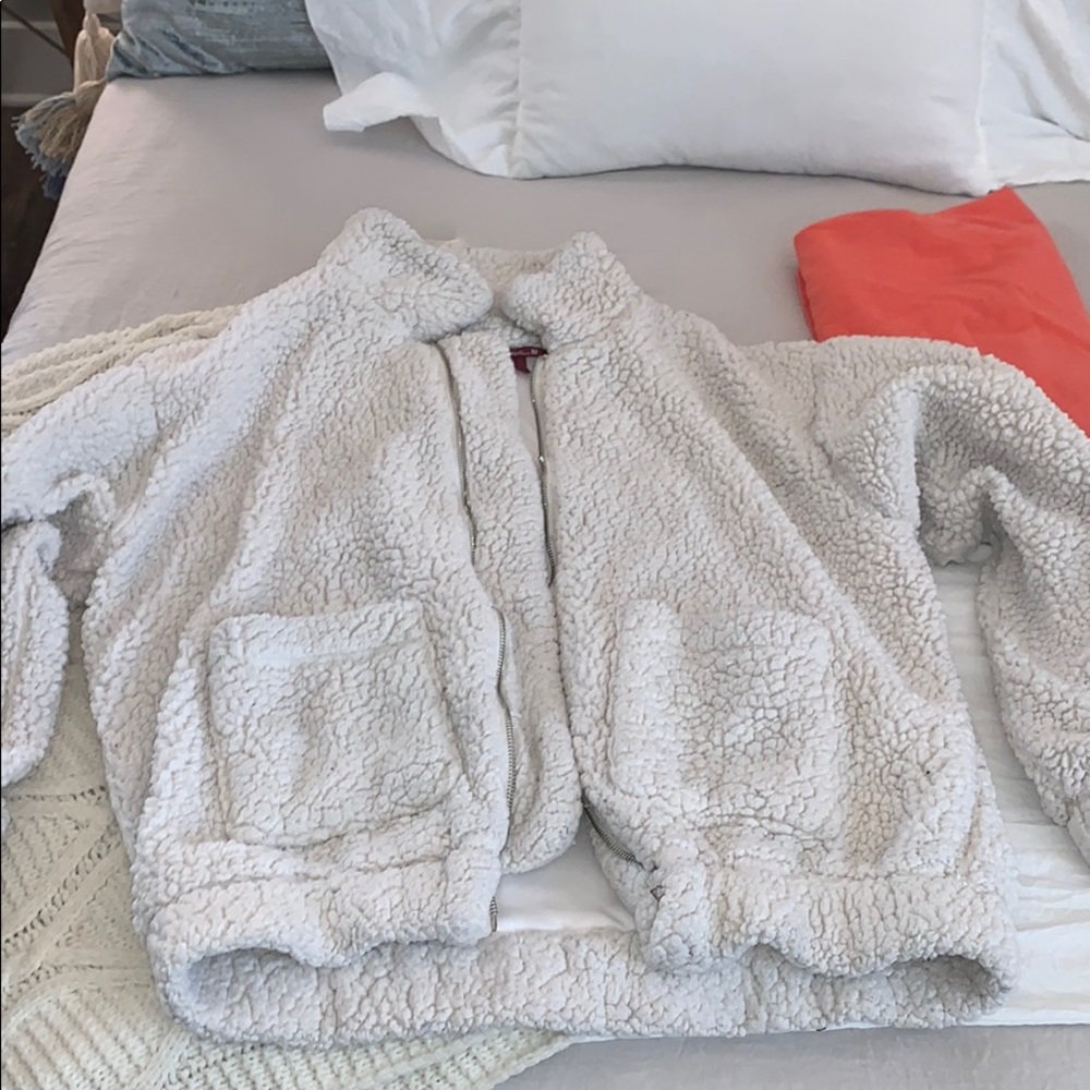 Teddy jacket with pockets